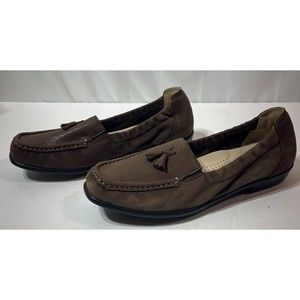SAS Hope Slip-On Women's Leather Tassel Loafer Shoes Brown Size 8N